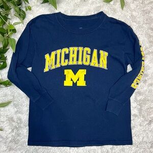 Michigan Wolverines Kids Long Sleeve Tshirt from Fanatics.